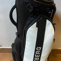 Sacca da golf J. Lindeberg standbag nero e bianco