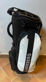 Sacca da golf J. Lindeberg standbag nero e bianco
