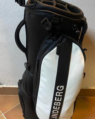 Sacca da golf J. Lindeberg standbag nero e bianco