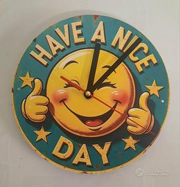 Orologio da parete "Have Nice Day"