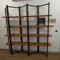 Libreria Design Industriale XXL - Metallo Nero e L