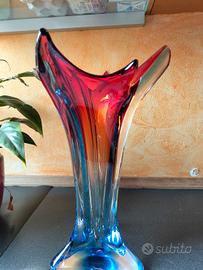 Vaso vintage anni '60 in vetro di murano
