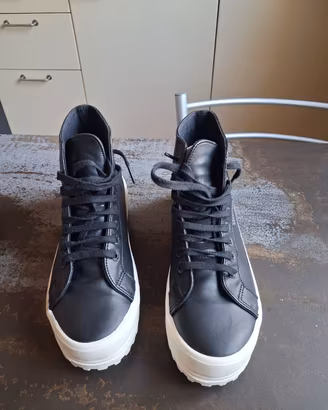 Sneakers alte Superga donna in pelle