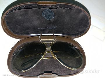 occhiali porsche design nel colore marrone sfumato