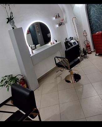 Consol di ingresso con specchio con Led incorporat