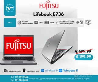Fujitsu Lifebook E736  i5 16Gb Ram 256Gb SSd - 13"