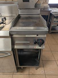 fry top piastra liscia acciaio berto's a gas