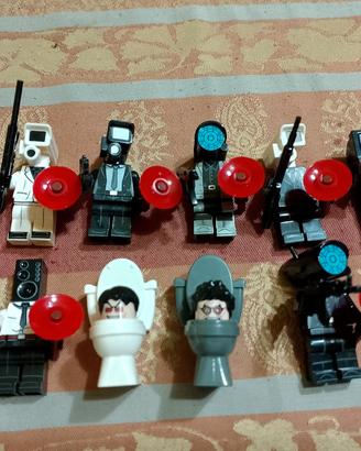 12 minifigure compatibili lego skibidi toilet 