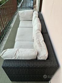 Divano in rattan da giardino/esterni