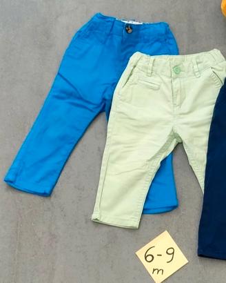 2x pantaloni bimbo, 6-9 mesi