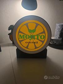 🍹 Insegna Mojito Cocktail – Decorazione Bar 3d