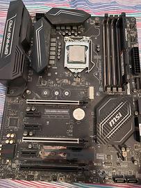 scheda madre pc msi Z270 pro carbon con componenti