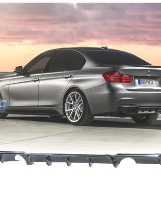 DIFFUSORE BMW F30 F31 LOOK M PERFORMANCE NERO LUCI