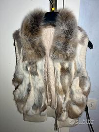 Gilet in pelliccia di Coniglio e Volpe Vintage
