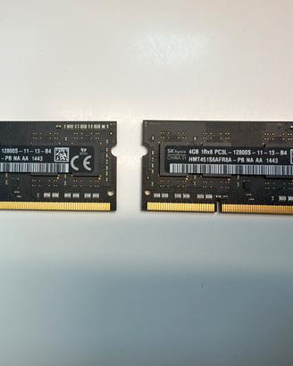 RAM SK hynix 8 GB 2×4 GB DDR3L 1600 MHz SO-DIMM
