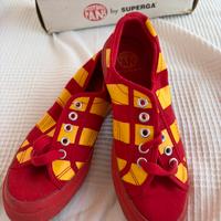 Sneaker Superga Vintage Anni ‘90- Rosso e giallo