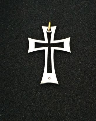 Croce acciaio inox 4 x 3 cm Collana Ciondolo Cross