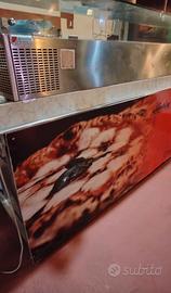 Banco pizza neutro con Vetrina
