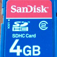 N. 2 Schede di memoria Sandisk 4 GB SDHC