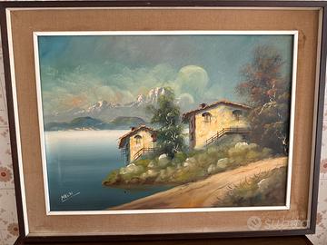 Quadro case sul lago