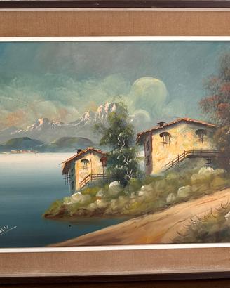 Quadro case sul lago