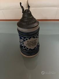 Boccale birra tedesco in ceramica