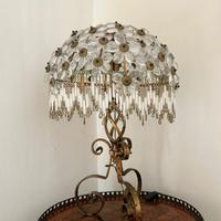 Lampada da tavolo in cristallo, Francia, anni '50