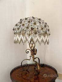 Lampada da tavolo in cristallo, Francia, anni '50