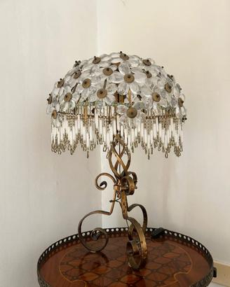 Lampada da tavolo in cristallo, Francia, anni '50