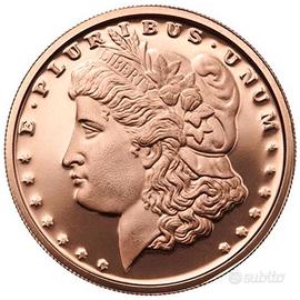 Morgan Dollar moneta 1 Oncia Rame