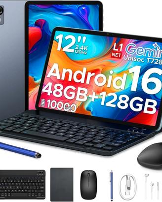Tablet 12 Pollici 2.4K 120Hz Tastiera Penna