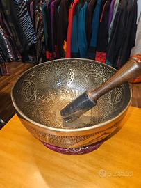 Campana Tibetana con Buddha e il Chakra