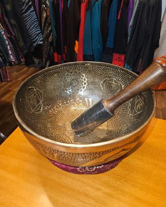 Campana Tibetana con Buddha e il Chakra