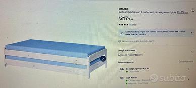 Letti singoli impilabili 