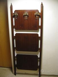 Appendiabiti vintage da parete anni '60 in legno