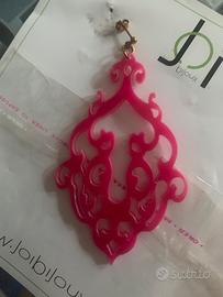 Joi Bijoux monorecchino fuxia chiusura arg. 925