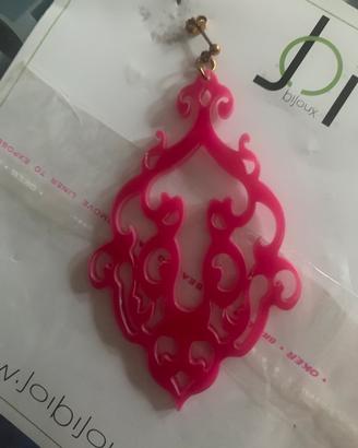 Joi Bijoux monorecchino fuxia chiusura arg. 925