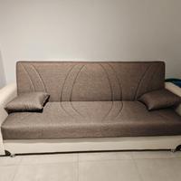 divano letto 3 posti, contenitore 