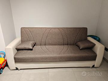 divano letto 3 posti, contenitore 