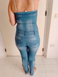 tuta jeans donna