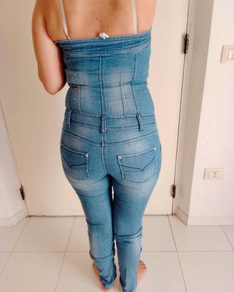 tuta jeans donna