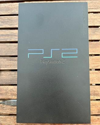 Ps2 consolle con cavi, memory card e gioco