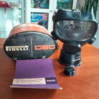 Maschera antigas Pirelli C60 latta elmetto WW2 