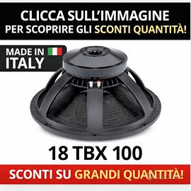 B&C SPEAKERS 18TBX100 - 8 ohm ALTOPARLANTE WOOFER