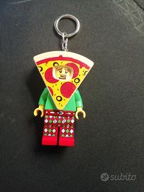 Lego pizza portachiavi con led luce