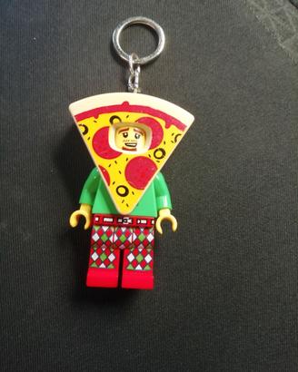 Lego pizza portachiavi con led luce