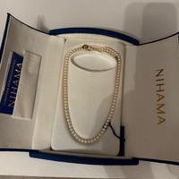 Collana di Perle Vintage, con gancio in oro18k.