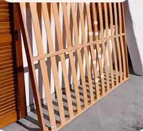 rete a doghe  con gambe. in legno. made in Italy