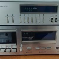 Pioneer stereo tuner tx710+deck cassette ct-f600
