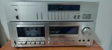Pioneer stereo tuner tx710+deck cassette ct-f600